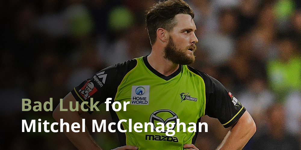 بدشانسی برای Mithcel McClenaghan IPL 2021