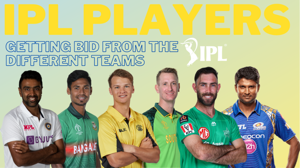 IPL Players Getting Bid From The Different Teams
