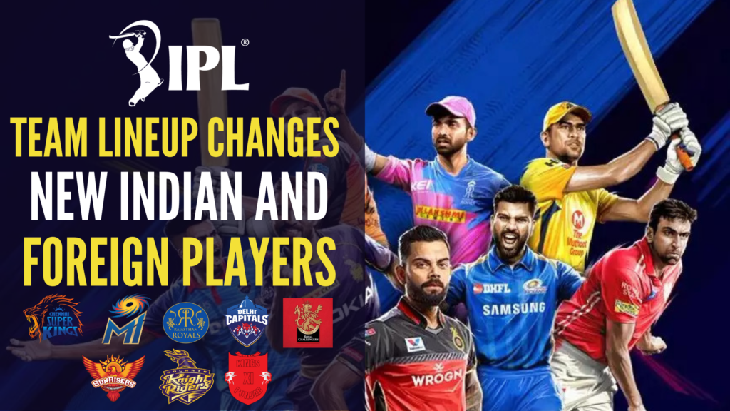 TEAM LINEUP CHANGES IPL 2021